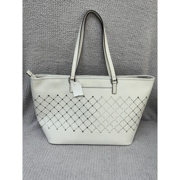 Michael Kors White Large Large Carryall Tote AS IS #62442 - Picture 2 of 16